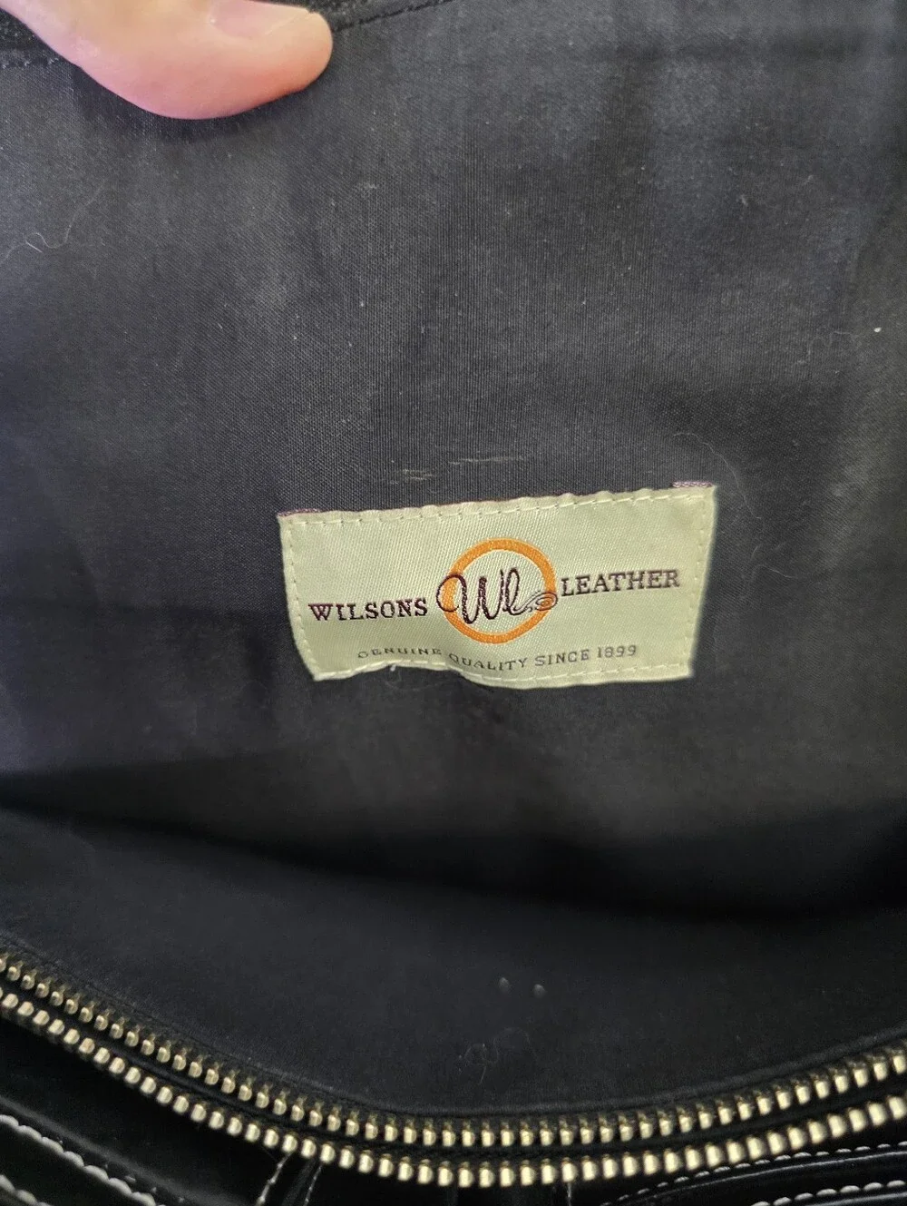 Wilsons Leather Black Leather Laptop Tote Business Briefcase Work Bag